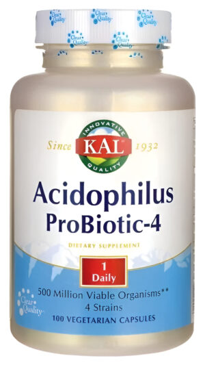 Lactobacillious - Acidophilus Probiotic-4 100caps Vegetarian