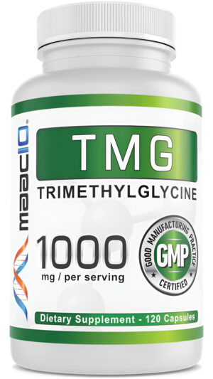 Maac10 1000mg Tmg | Trimetilglicina O Betaína Anhidra | Metilación, Homocisteína Y Apoyo Hepático (120 Cápsulas)