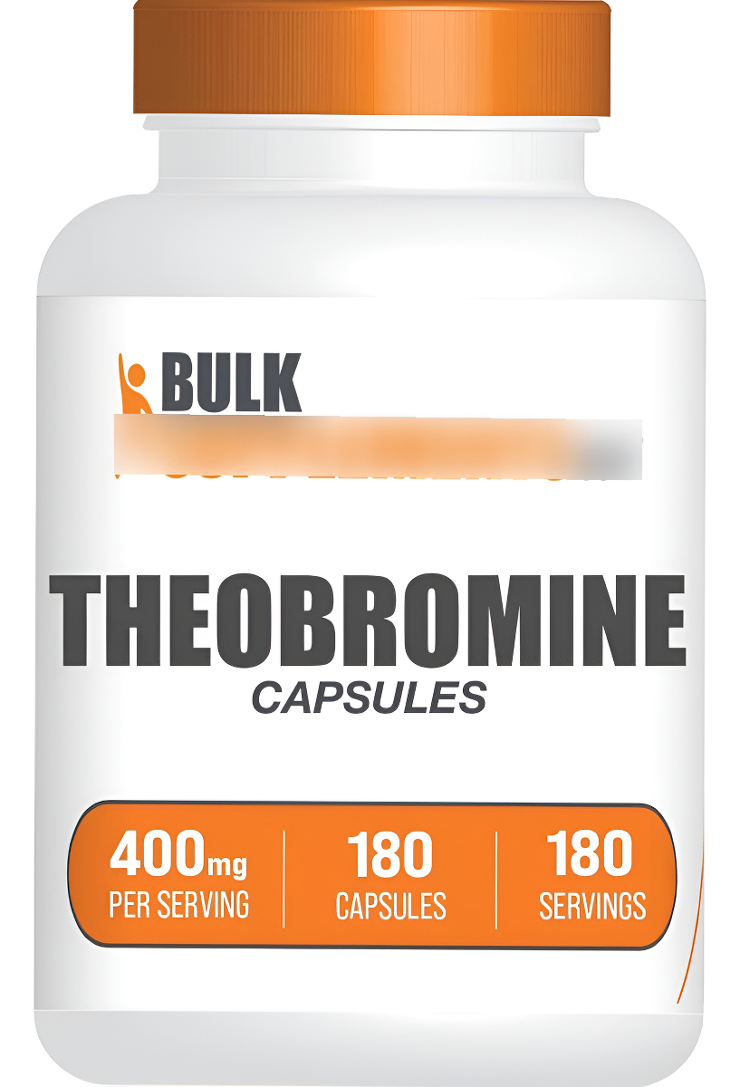 Bulksupplements Suplemento De Teobromina, Nootrópico, 400 Mg - Sin Gluten, 180 Cápsulas