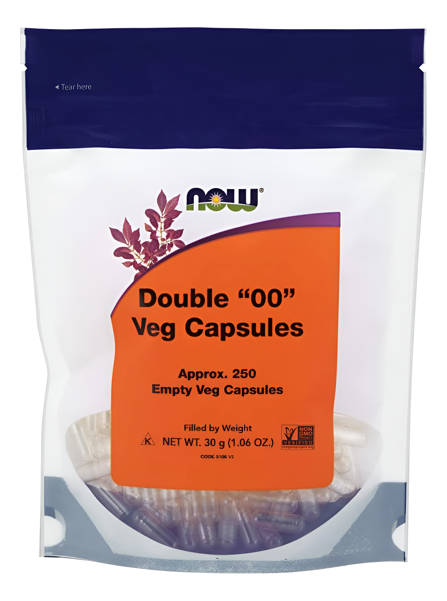 Cápsulas Vegetales De Now Foods Doble 00 Cápsulas Vacías, 250 Unidades, 1, 1