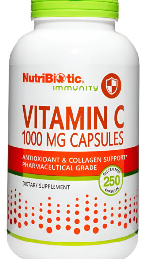Nutribiotic 250 Cápsulas De Vitamina C De 1000 Mg | Suplemento Esencial Para El Inmune, Antioxidante Y Colágeno |