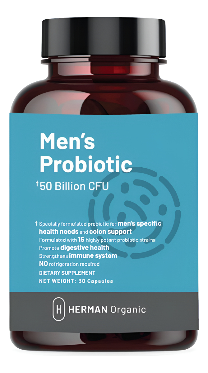 Probióticos Para Hombres, 50 Mil Millones De Ufc, 15 Cepas Potentes Para El Sistema Digestivo Y Soporte De Colon 30 Cáp