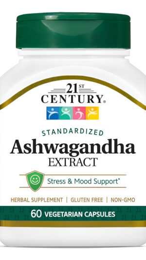 21st Century Extracto De Ashwagandha 500 Mg, 60 Cápsulas