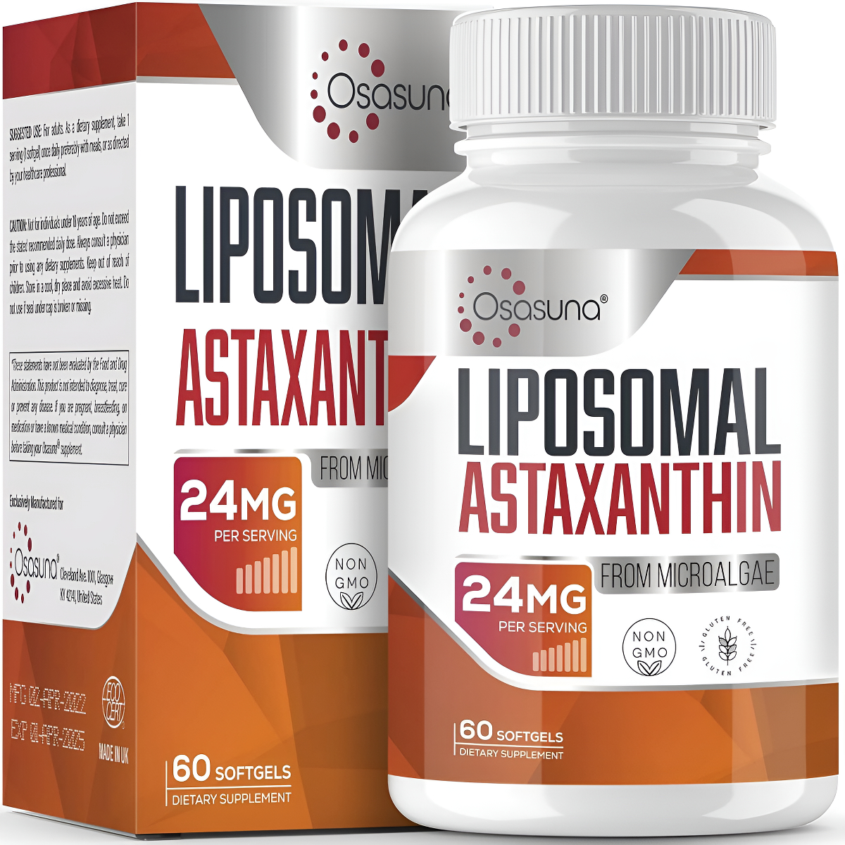 Osasuna Astaxantina Liposomal 24 Mg 60 Cápsulas