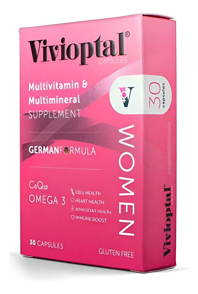 Vivioptal Mujer 30 Cápsulas Suplemento Multivitaminico & Multimineral Coq10 & Omega 3