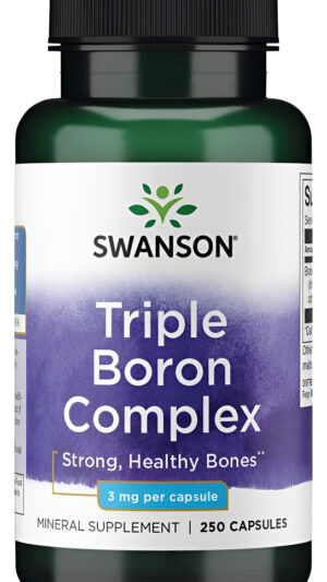 Swanson Complejo Triple De Boro  Salud Natural De Los Huesos Y Apoyo Articular  250 Cápsulas