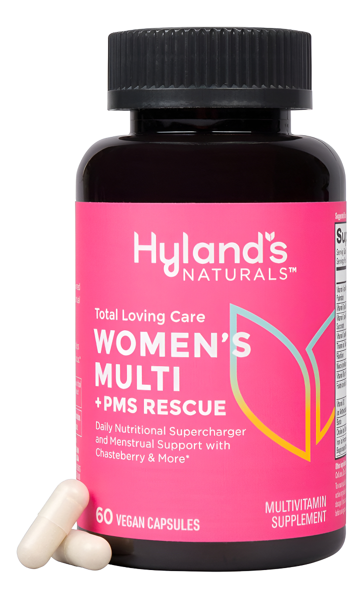 Hyland's Naturals Total Loving Care Multivitamínico Para Mujeres + Rescate De Síndrome Premenstrual - 60 Cápsulas Vegan