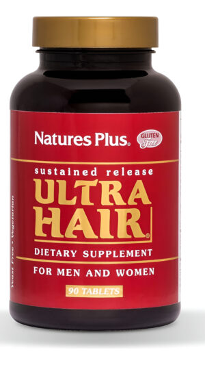 Natures Plus Ultra Hair, Liberación Sostenida  Suplemento Natural Para El Crecimiento Del Cabello Para Hombres Y Mujer