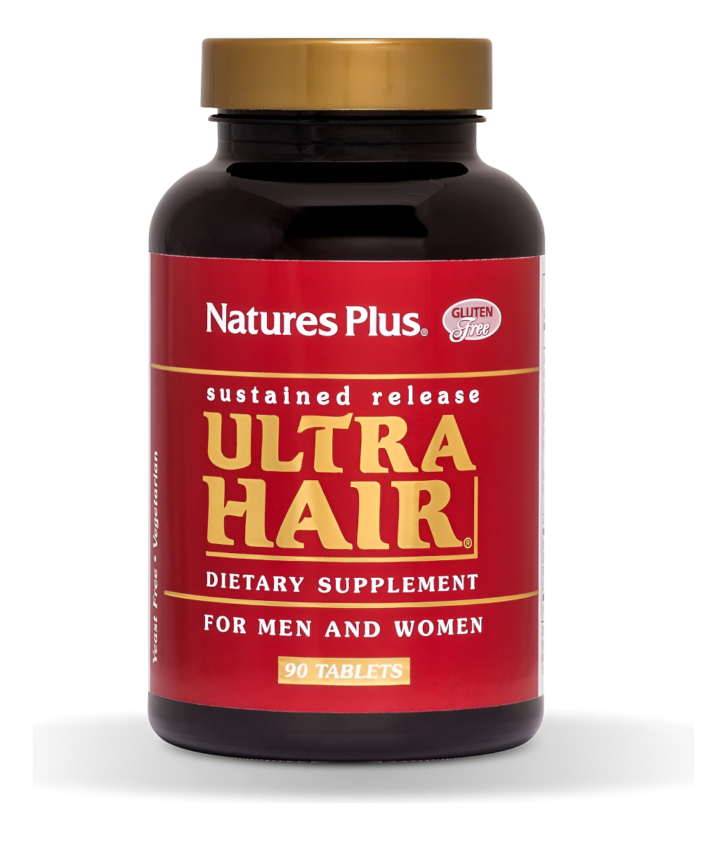 Natures Plus Ultra Hair, Liberación Sostenida Suplemento Natural Para El Crecimiento Del Cabello Para Hombres Y Mujer