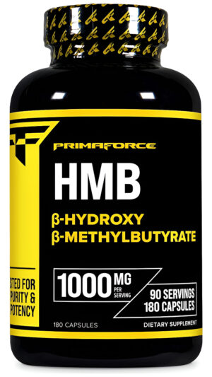 Primaforce Hmb (beta-hidroxi Beta-metilbutirato) 1000 Mg, 180 Cápsulas (500 Mg Por Cápsula) - Suplemento Sin Gluten Y S