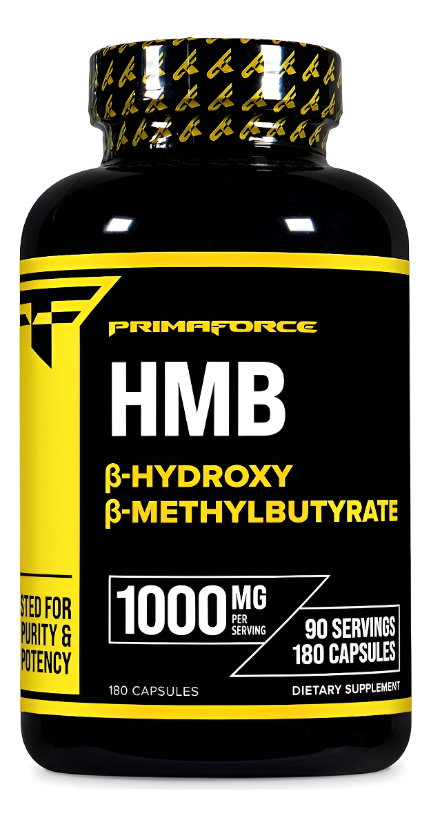Primaforce Hmb (beta-hidroxi Beta-metilbutirato) 1000 Mg, 180 Cápsulas (500 Mg Por Cápsula) - Suplemento Sin Gluten Y S
