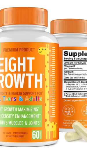 Maximizador De Crecimiento De Altura, Vitaminas Naturales Para Adolescentes, Fabricadas En Estados Unidos, Pastillas De