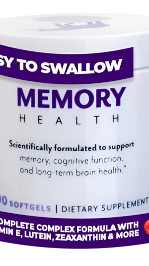 Suplemento Cerebral Para La Memoria Y La Concentración Con Vitamina E (90 Cápsulas Blandas/30 Porciones)  Cápsulas Bla