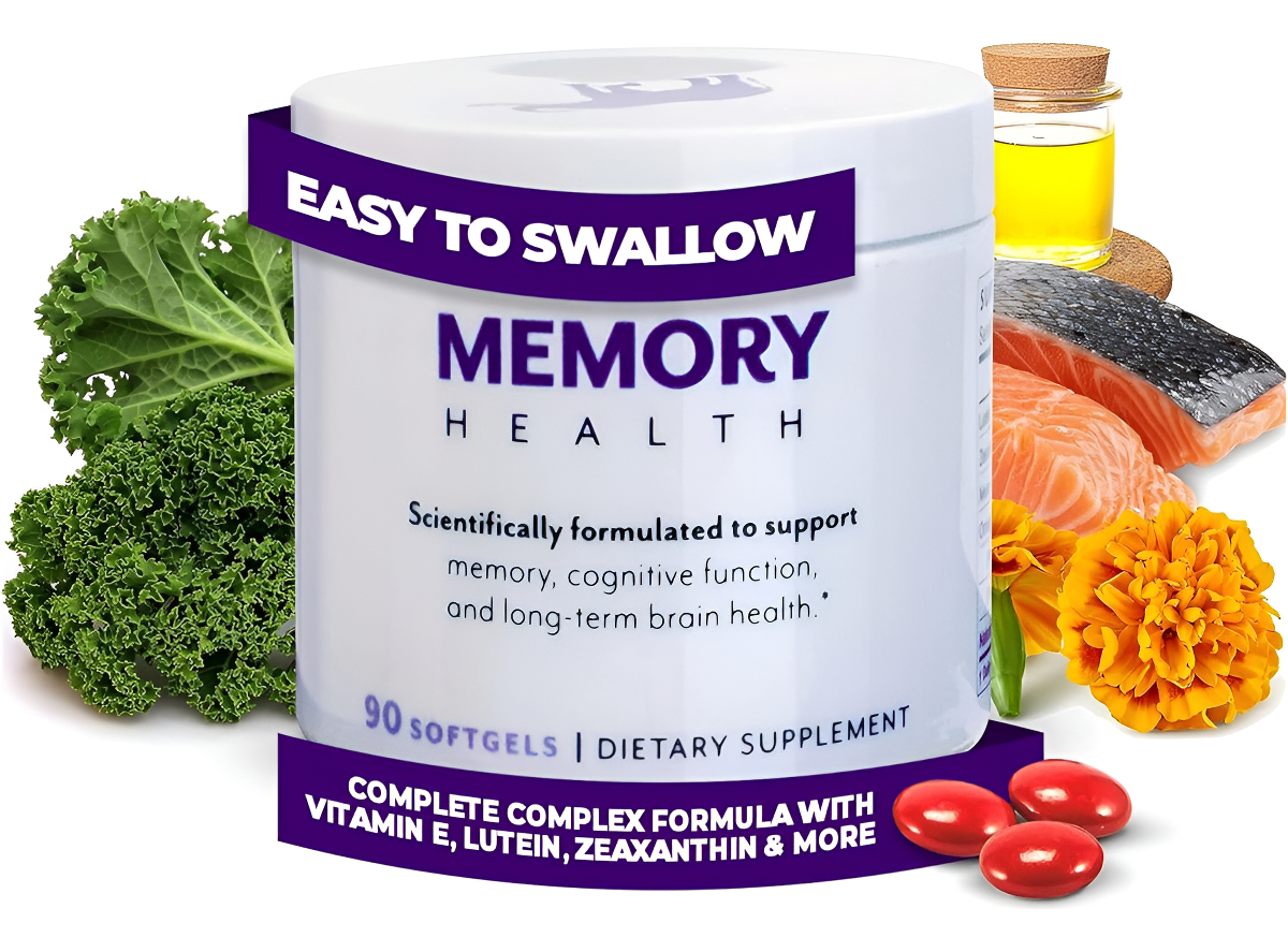 Suplemento Cerebral Para La Memoria Y La Concentración Con Vitamina E (90 Cápsulas Blandas/30 Porciones) Cápsulas Bla