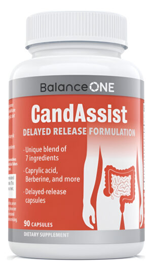 Balance One Candassist, Balance De Flora Intestinal, Ácido Caprílico, Berberina, 90 Cápsulas De Liberación Retardada