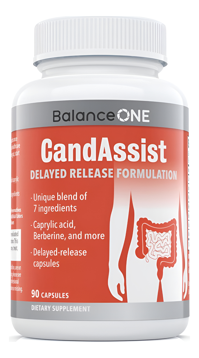 Balance One Candassist, Balance De Flora Intestinal, Ácido Caprílico, Berberina, 90 Cápsulas De Liberación Retardada
