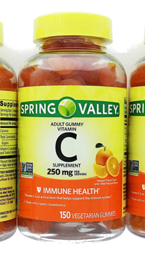 Spring Valley Vitamina C, 250 Mg 150 Gomitas Cada Una, Paquete De 3