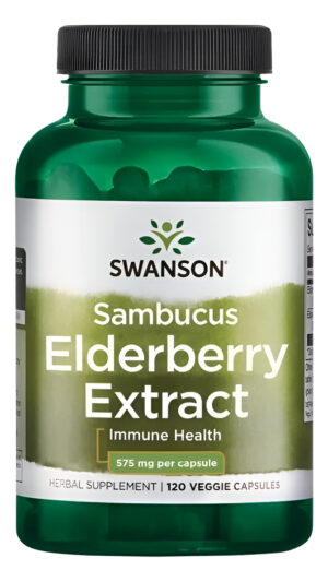 Extracto De Saúco De Sambucus 575 Mg 120 Cápsulas Vegetales