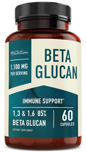 Suplemento Beta Glucano De 1100 Mg Para Apoyo A La Inmunidad, La Piel Y El Intestino | Fórmula Extra Fuerte 1,3d Y 1,6