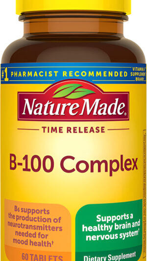 Nature Made Time Release B-100 B Complejo Suplemento Dietético 60 Tabletas