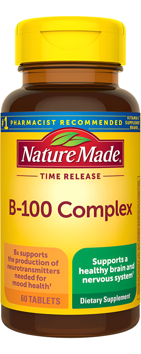 Nature Made Time Release B-100 B Complejo Suplemento Dietético 60 Tabletas