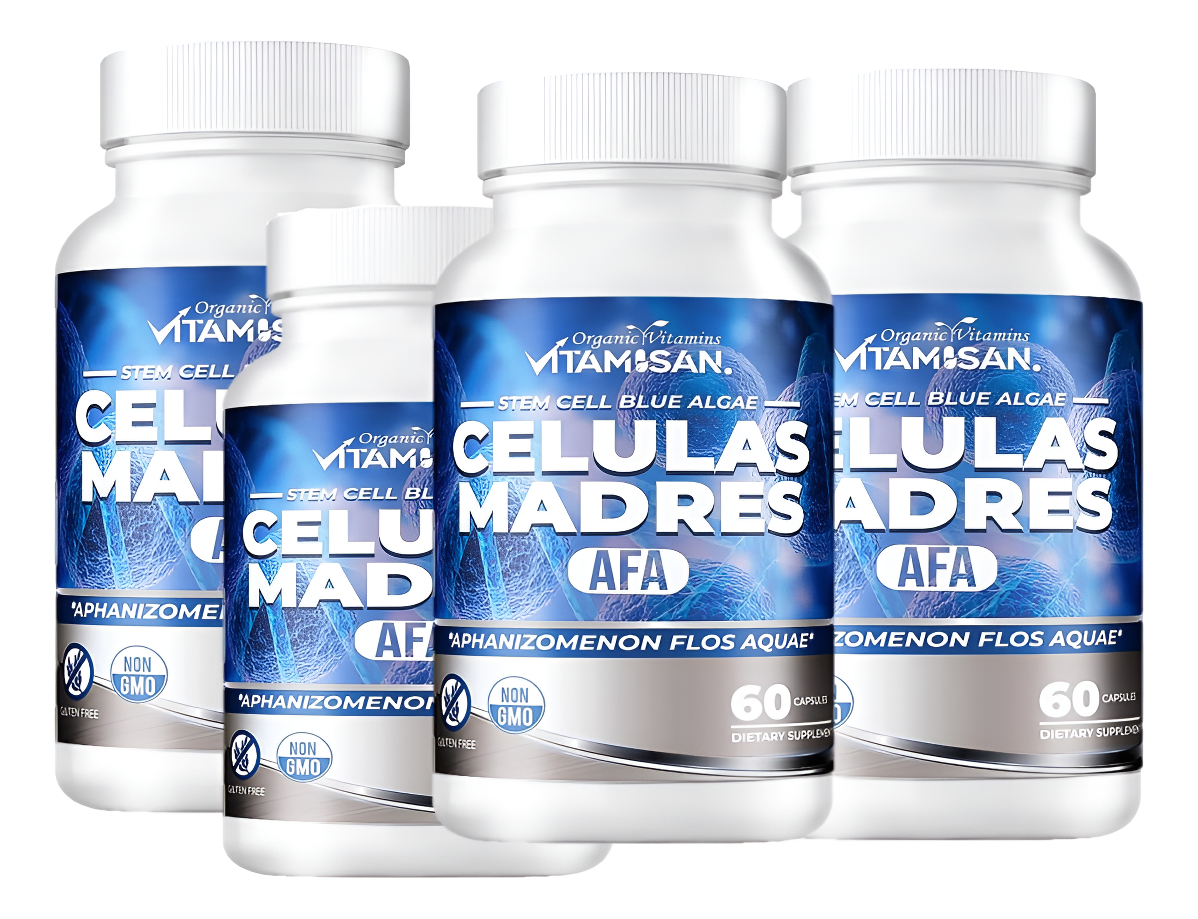 4 Celulas Madres Stemcells Afa Algas Verde Azul Antienvejecimiento 240 Cápsulas Nuevo