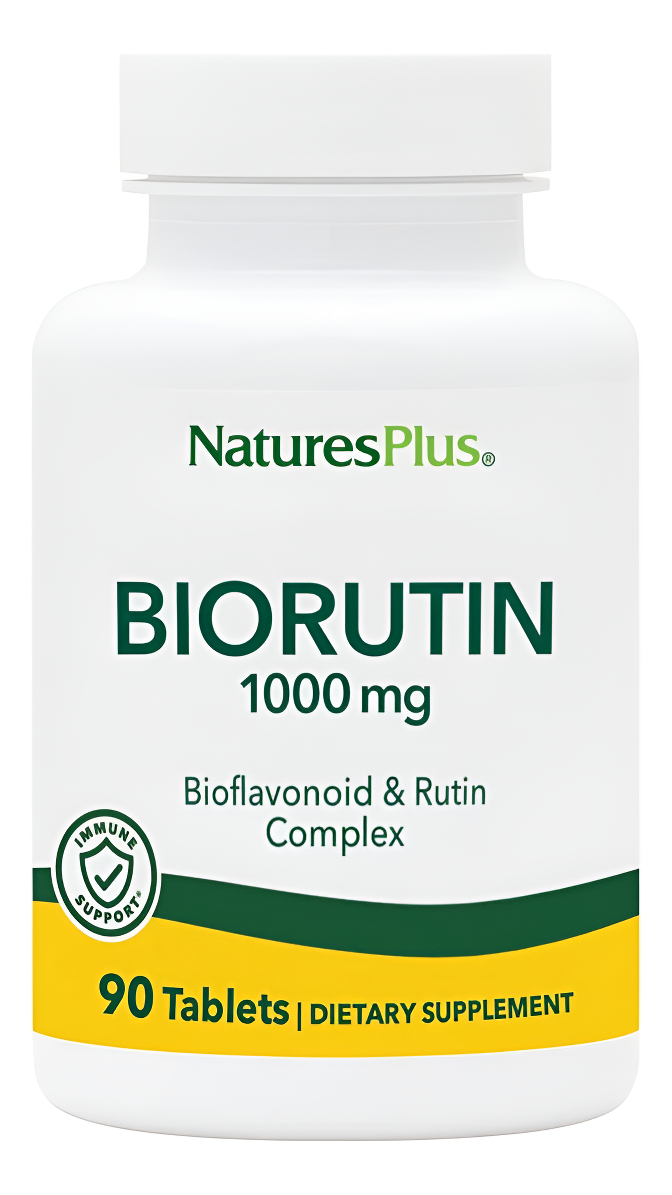 Nature's Plus - Biorutina, Complejo De Bioflavonoides Y Rutina, 1000 Mg, 90 Comprimidos