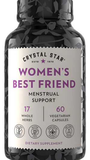 Crystal Star Women's Best Friend (60 Cápsulas) - Suplemento De Alivio Menstrual A Base De Hierbas Para Ayudar Con Calam