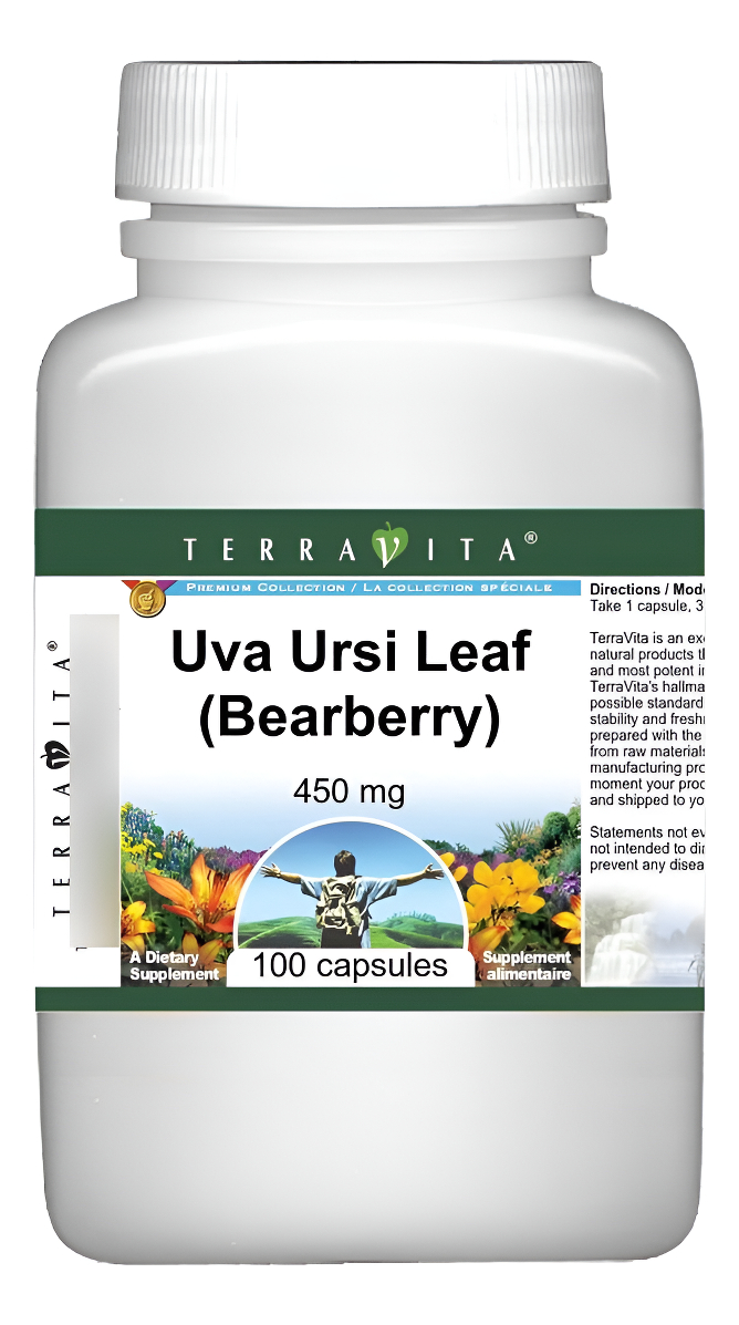 Terravita Hoja De Uva Ursi (arándano) - 450 Mg (100 Cápsulas)