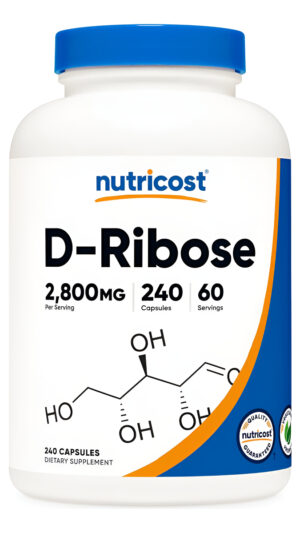 Nutricost D-ribosa 700 Mg (2800 Mg Por Porción), 240 Cápsulas  Apto Para Vegetarianos, Sin Omg, Sin Gluten
