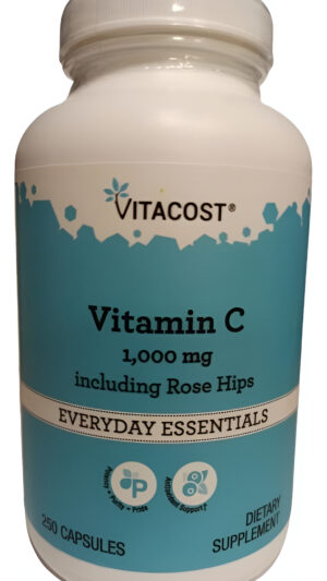 Vitamina C Con Escaramujos - 1000 Mg - 250 Cápsulas Vitacost