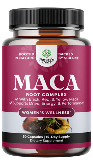 Cápsulas De Raíz De Maca Para Mujeres, Equilibrio Hormonal Herbario Para Mujeres Con Mezcla Mejorada Femenina De Raíz De Maca Roja, Amarilla Y Negra,