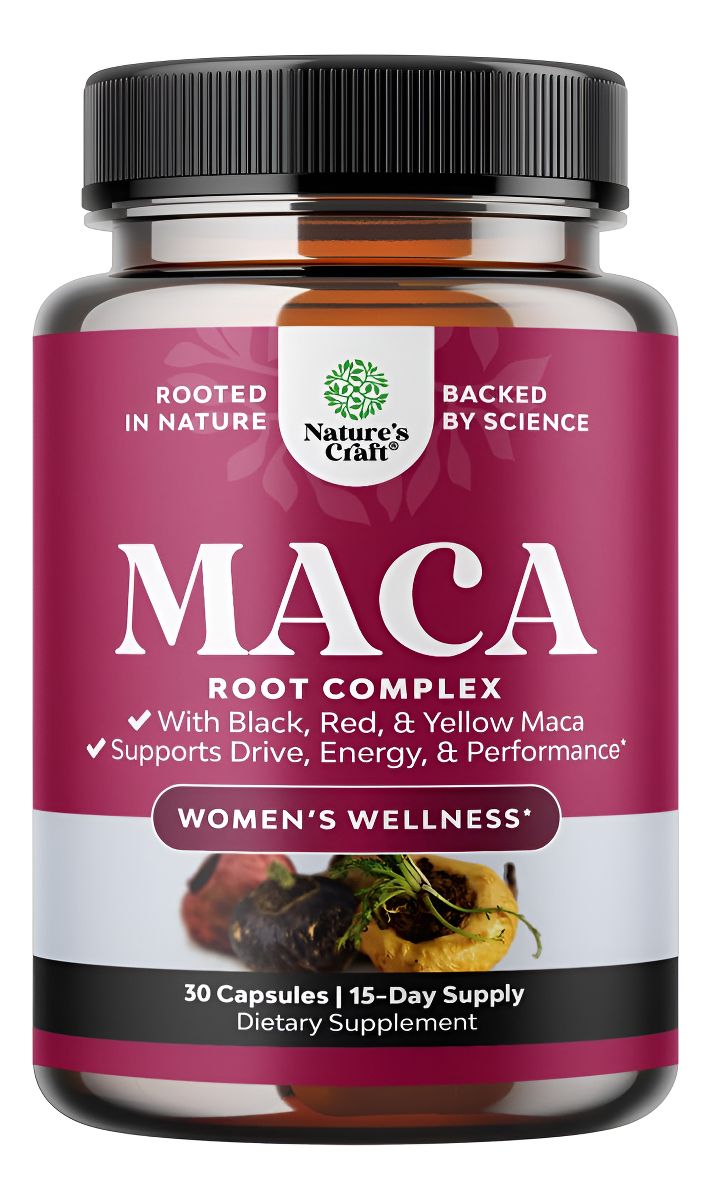 Cápsulas De Raíz De Maca Para Mujeres, Equilibrio Hormonal Herbario Para Mujeres Con Mezcla Mejorada Femenina De Raíz De Maca Roja, Amarilla Y Negra,