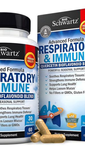 Quercetina, Vitamina C, Vitamina D Suplemento De Apoyo Respiratorio E Inmunológico Para Adultos, Niños  Promueve La Re