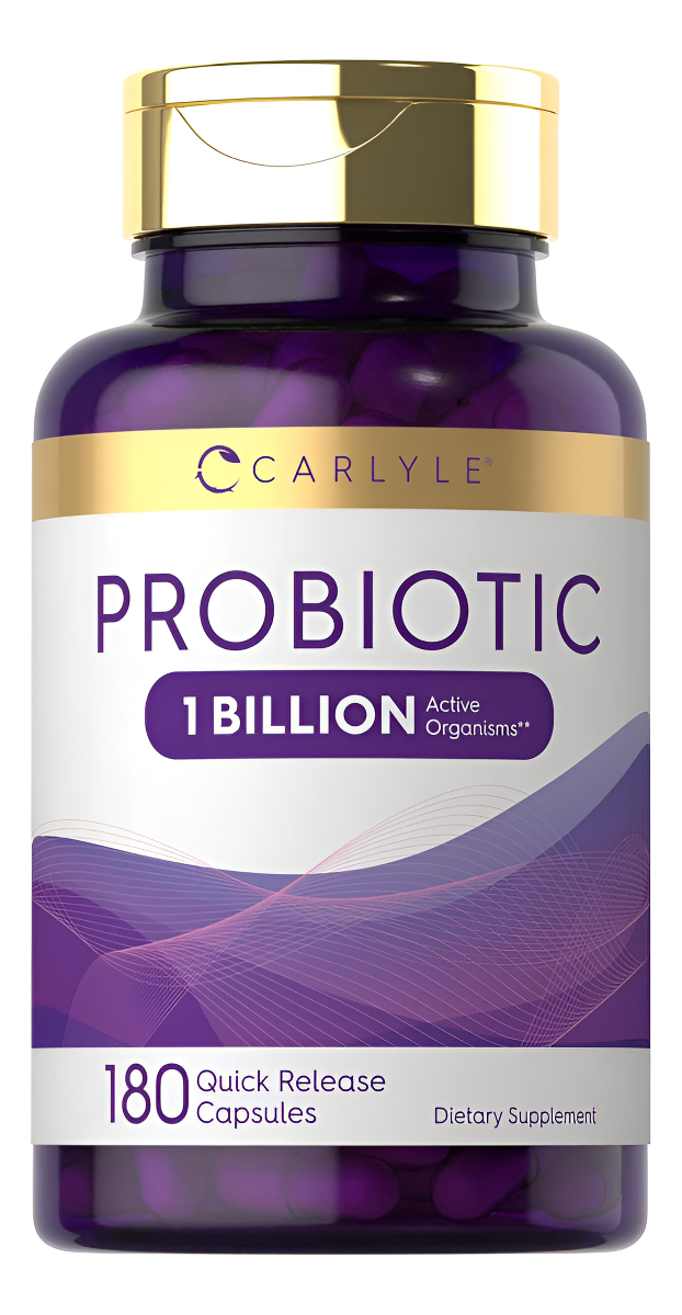 Carlyle Probiótico Para La Salud Digestiva De Mujeres Y Hombres | 1 Mil Millones De Ufc | 180 Cápsulas De Liberación Rápida | 1 Píldora De Lactobacil