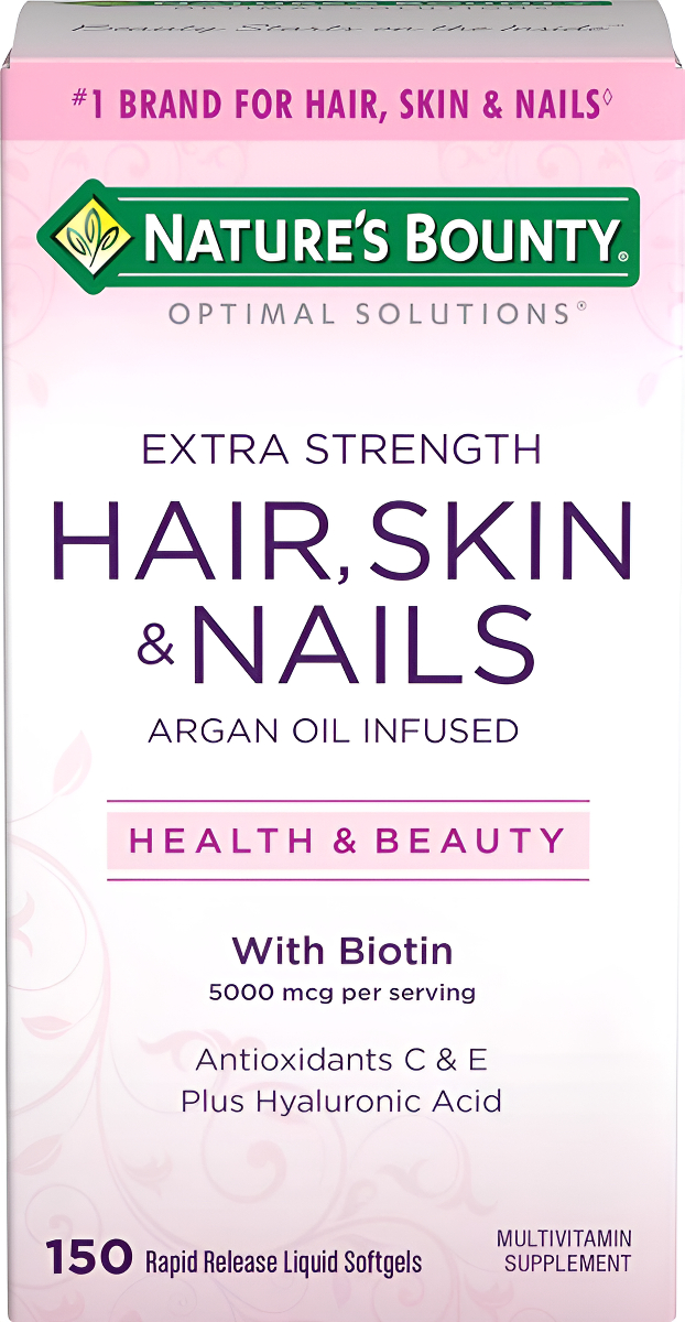 Nature's Bounty, Soluciones Óptimas De Cabello, Piel Y Uñas Extra Fuertes, 150 Cápsulas De Gel.