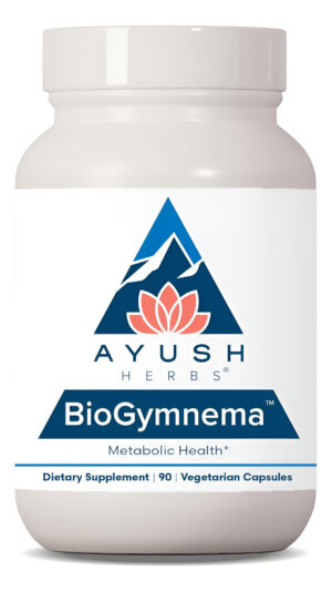 Ayush Herbs Biogymnema, Suplemento De Hierbas Ayurvédicas Totalmente Naturales Con Gimnasia, Melón Amargo Y Cromo, Apoy