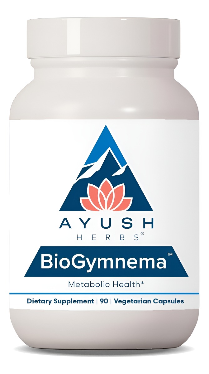 Ayush Herbs Biogymnema, Suplemento De Hierbas Ayurvédicas Totalmente Naturales Con Gimnasia, Melón Amargo Y Cromo, Apoy