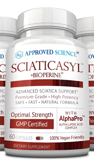 Approved Science Sciaticasyl - Soporte Óptimo Para El Nervio Ciático - Vitaminas B, Magnesio, Ácido Alfa Lipoico, Biope