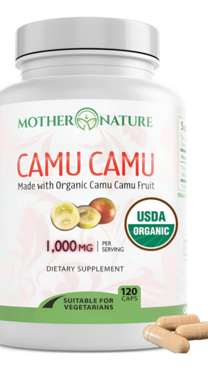 Vitamina C Orgánica De Cápsulas Camu Camu 1,000mg, Repleto D