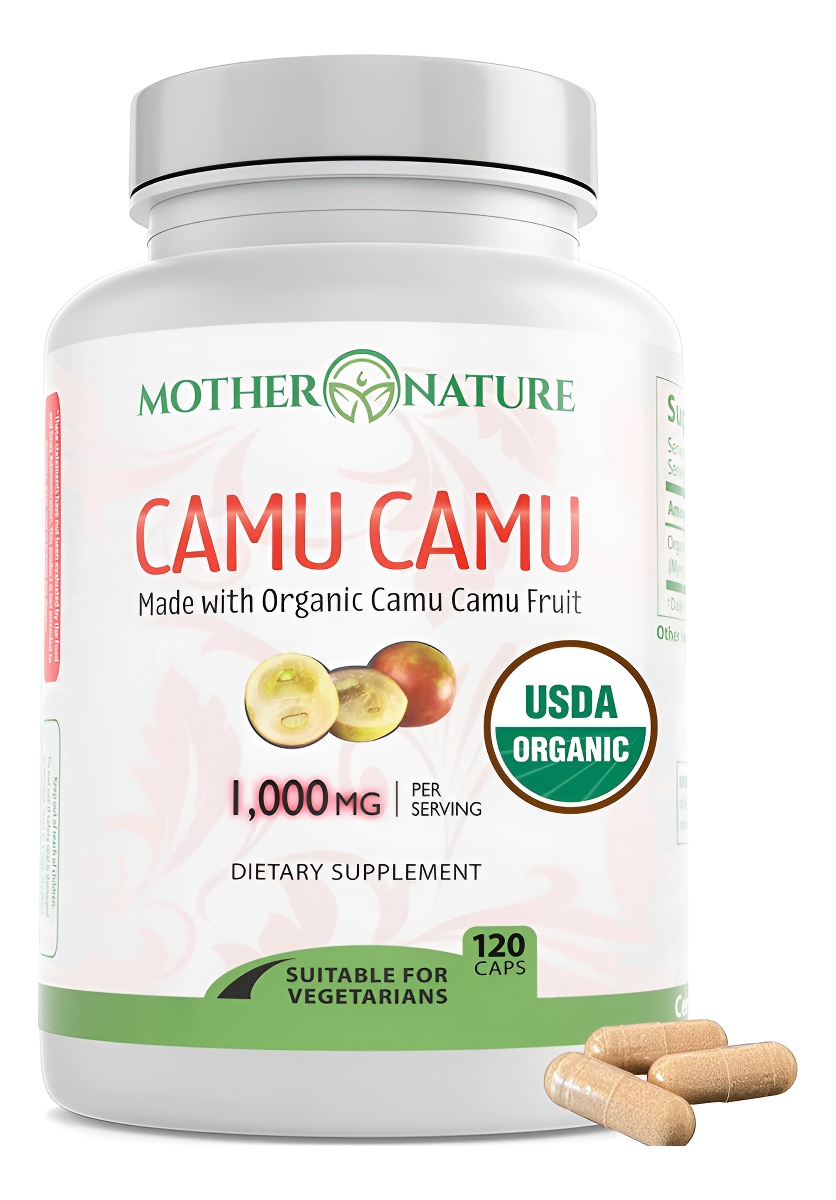 Vitamina C Orgánica De Cápsulas Camu Camu 1,000mg, Repleto D