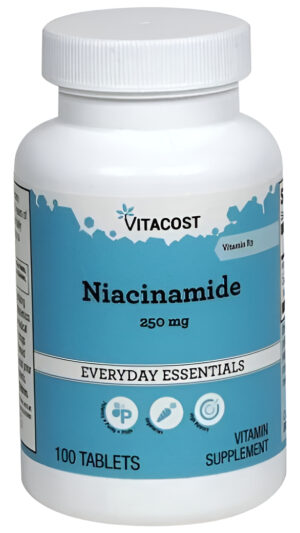 Niacinamida Vitamina B3 250 Mg 100 Tabletas