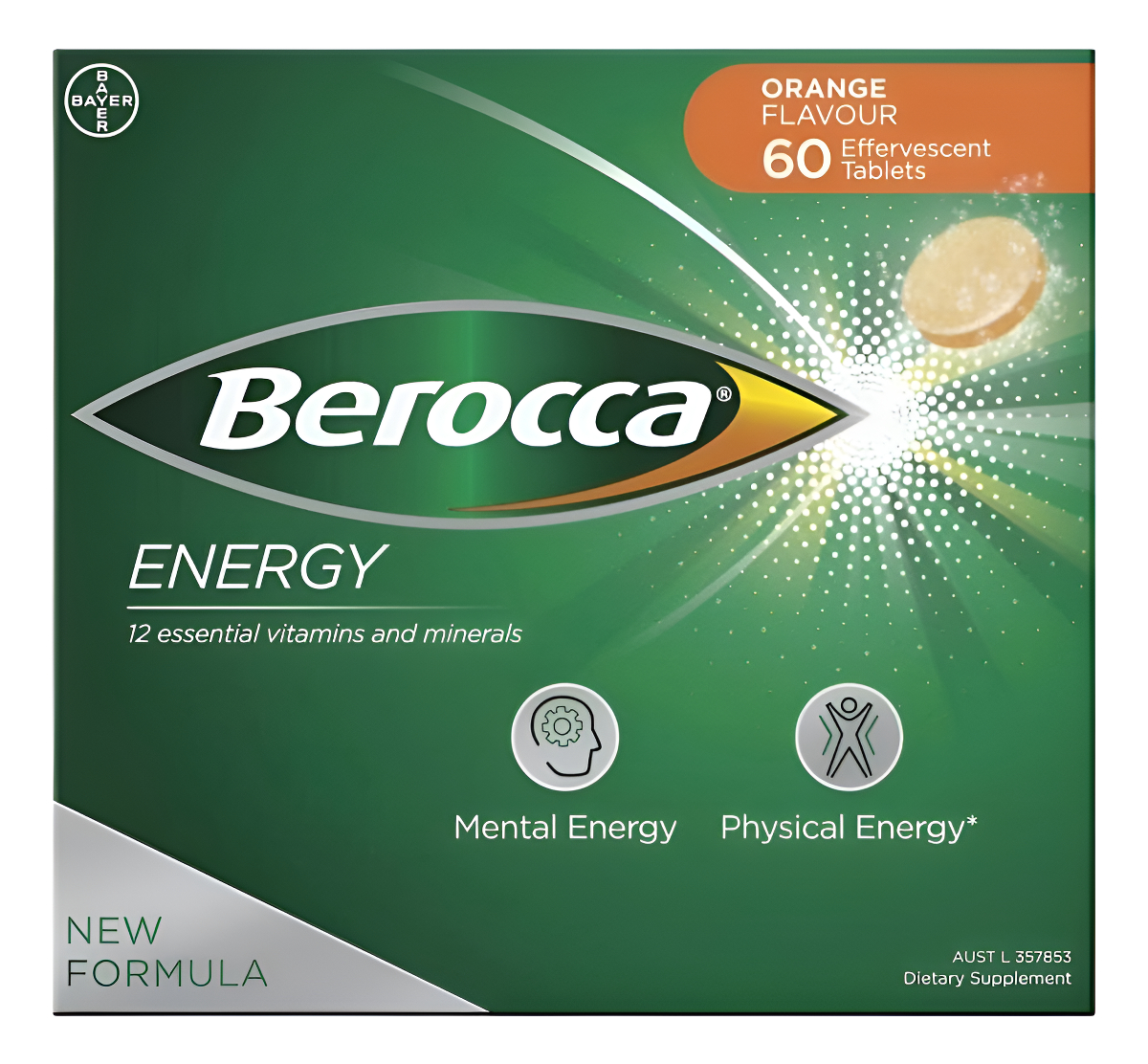 Berocca Energy Vitamina B&c Fabor De Naranja Tabletas Eferve