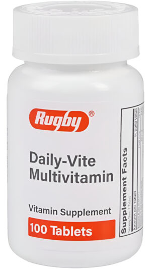Rugby Daily-vite Multivitamínico, Suplemento Vitamínico, 100 Tabletas (paquete De 2)
