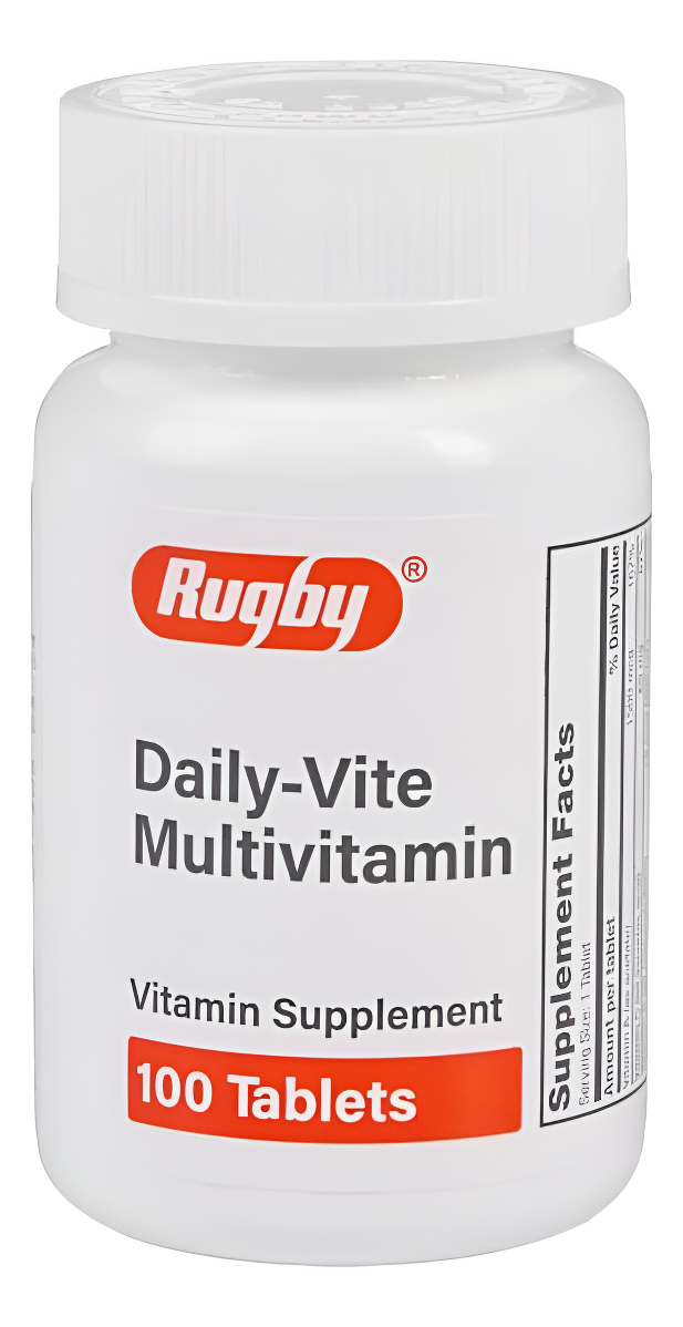 Rugby Daily-vite Multivitamínico, Suplemento Vitamínico, 100 Tabletas (paquete De 2)