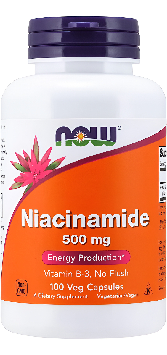 Now Foods Niacinamida 500mg 100 Cápsulas