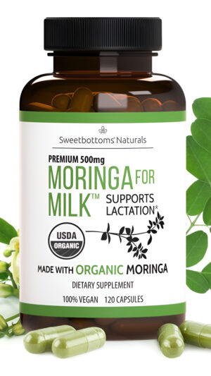 Suplemento De Lactancia - Cápsulas De Moringa Orgánica Para Apoyo A La Lactancia Materna Para Aumentar El Suministro De