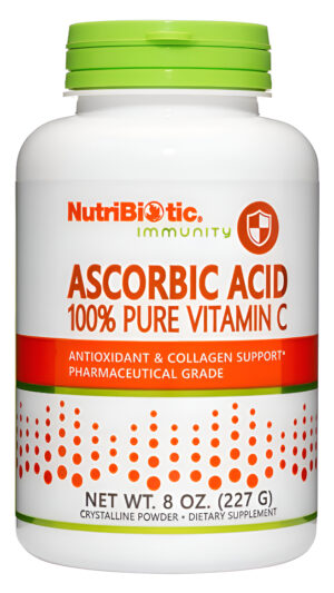 Nutribiotic Vitamina C En Polvo De Ácido Ascórbico, 8 Onzas | Ácido L-ascórbico De Grado Farmacéutico, 2000 Mg |