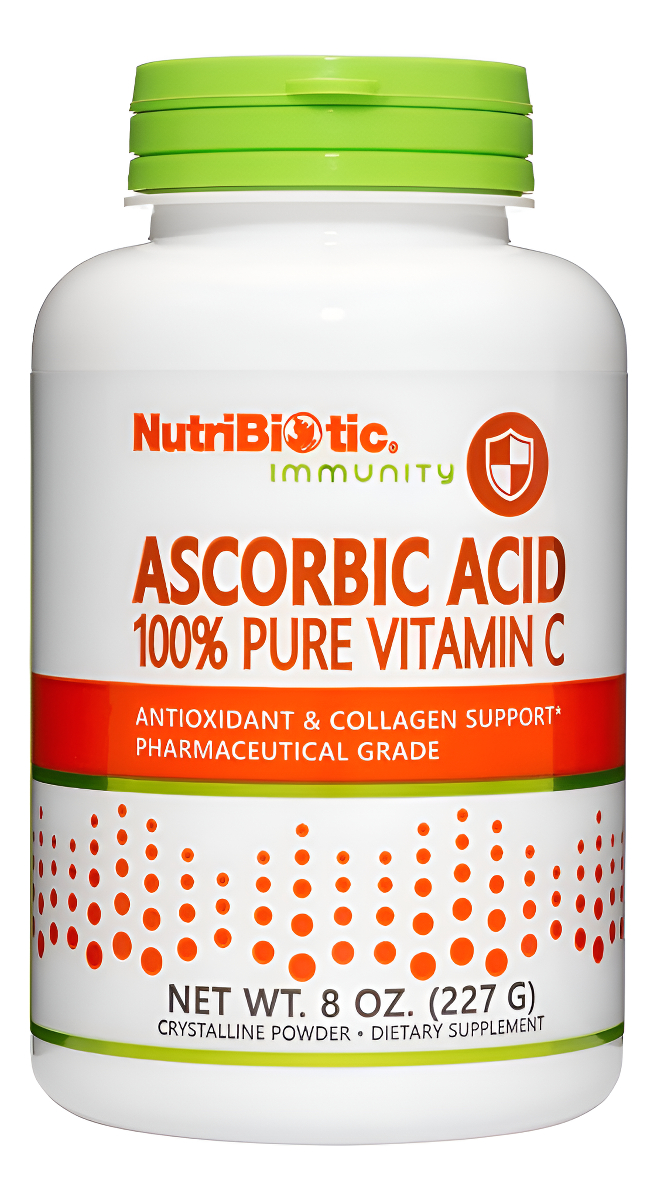 Nutribiotic Vitamina C En Polvo De Ácido Ascórbico, 8 Onzas | Ácido L-ascórbico De Grado Farmacéutico, 2000 Mg |