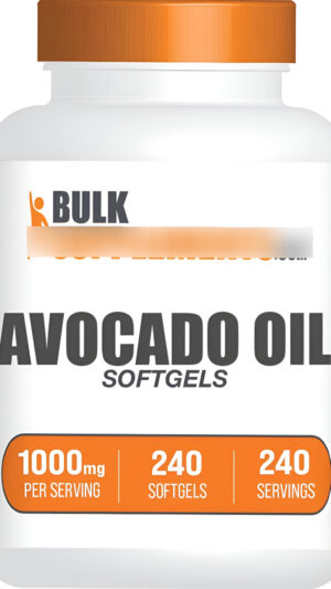 Bulksupplements 240 Cápsulas Blandas De Aceite De Aguacate, Suplemento Natural, 1000 Mg, Sin Gluten Y Sin Soja